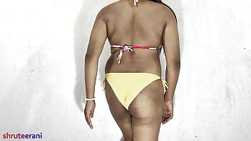 Preview 3 of Ariella Danny - BEACH FASHION PART 2 - SOLO INDIAN TRANS CROSSDRESSING IN BIKINI