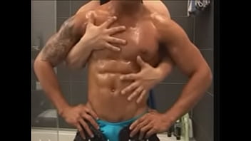 Preview 4 of Zoo Porn Xvideocom - HoT Pec Worship in the bathroom