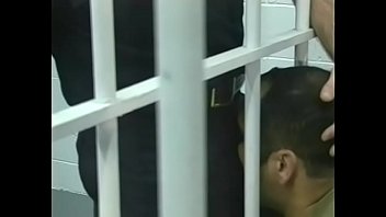 Preview 2 of Mfhm Dp - Randy stud getting his cock sucked off by soldier in the cell