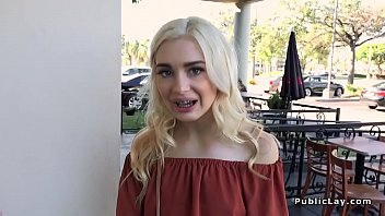 Preview 2 of Amjad And Praveena Xvideo - Slim blonde bangs in public for fast cash