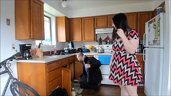 Preview 1 of Woman Anal Pain - Slutty Teen Fucks The Maintenance Guy