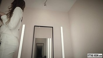 Preview 1 of Fucked Mujer - Horny secretary Melena Maria fucks her ass in a lingerie fitting room