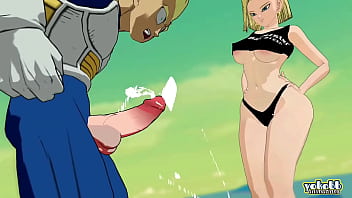 Preview 1 of New Sexx Vedios - Ballbusting: Androide 18 Orde&ntilde_a a Vegeta Con Patadas En La Bolas Hasta Sacar Toda Su Leche