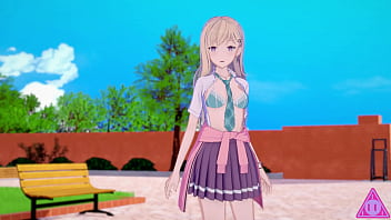 Preview 1 of Daughter Hays - Saki Ayase fa un pompino ad uno sconosciuto fuori dalla scuola