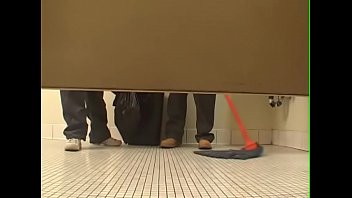 Preview 1 of Pamela Private - Toilett - Girl get fuck by 2 cocks and get the sperm inside mouth