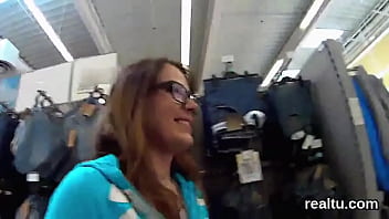 Preview 3 of My Wife In Kaw - Striking czech teen is seduced in the hypermarket and poked in pov