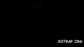 Preview 1 of Wwwxxx Lun - Roped lassie takes on a biggest strapon