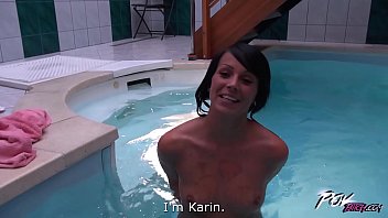Preview 1 of Marez Hospital - Brunette With Flat Chest Pounded in a Public Pool POV