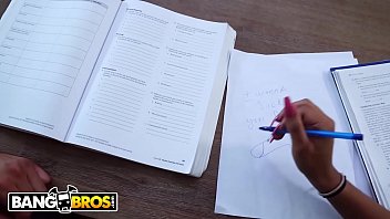 Preview 1 of University Story - BANGBROS - Kendall Woods Fucks Her Tutor Behind Mom&#039_s Back!