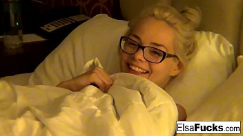 Preview 4 of Young Sex Hd Video - Elsa Jean shows off her hotel room and her pussy