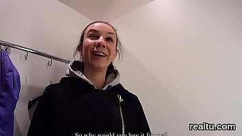 Preview 2 of Oly Norwayn - Charming czech nympho is seduced in the hypermarket and plowed in pov