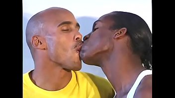 Preview 1 of Cheerleaders Locker Room - Horny dude smiles while his gay partner blows his dong