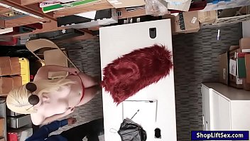 Preview 2 of Angelika Black Doxtor - Bratty blonde thief asked to suck and fuck LP officer