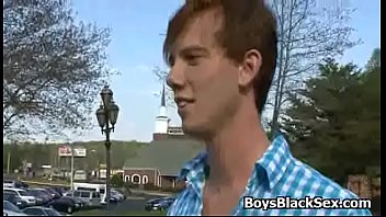 Preview 3 of Big Tits 3some - White Sexy Gay Teen Boy Enjoy Big Black Cock 15