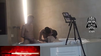 Preview 3 of Medsin Lee Sex - Motel Hidro Threesome PT2