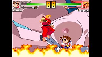 Preview 3 of Rape Sex Bed Sleep - mugen sakura pocket vs ken