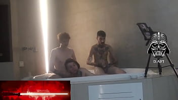 Preview 3 of Old Man First Anal - Motel Hidro Threesome pt1
