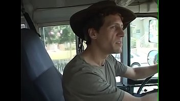 Preview 1 of Huge Tubeked - Blond Girl drive bus without a ticket ----