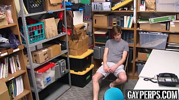 Preview 1 of Guy Gf - Cute young thief gets his sexy face jizzed on for stealing