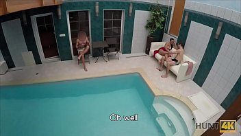 Preview 1 of Uff Io - HUNT4K. Sex adventures in private swimming pool