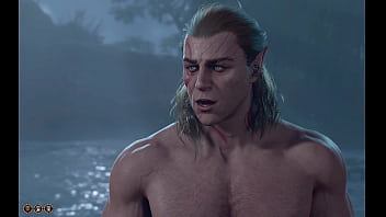 Preview 2 of Amati Liu Gangbang - Baldur&#039_s Gate 3 Naked Playthrough: Halsin Romance Gay Sex Scene (no mods)