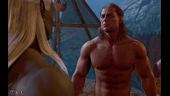 Preview 1 of Amati Liu Gangbang - Baldur&#039_s Gate 3 Naked Playthrough: Halsin Romance Gay Sex Scene (no mods)