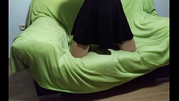 Preview 2 of Attlata Ocean - I cum on the couch with my 8 inches dildo