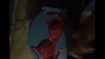 Preview 1 of Asani Mother - cum on sister&#039_s red bra