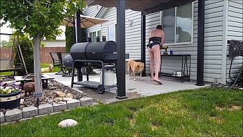Preview 3 of Zoofilia Monterrey - Sissy Jeffrey Working in the Yard