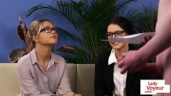 Preview 4 of Catch Your Mom - Attractive CFNM babes humiliate wanking sub