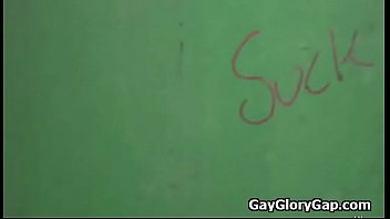 Preview 1 of New Bbw Sex - Gay Interracial GLoryhole Fuck ANd Dick Rubbing 16