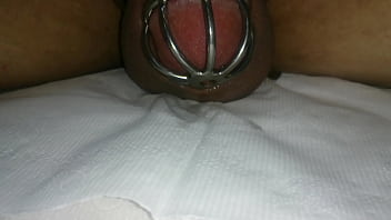 Preview 4 of Nude Beach Dreams Swingers - cumming in chastity device with vibrating egg , hand free cum shot , cock cage cum