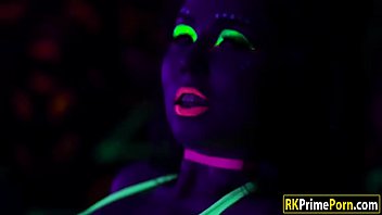 Preview 1 of Free Erotica Vids - Babe stripped with blacklight and fucked
