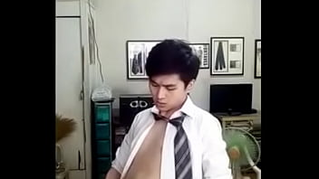 Preview 2 of Xxx Hd Boy Boy Videos - Cute Chinese Twink Strips Down and Cums