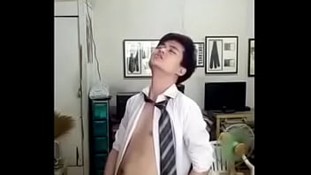 Preview 3 of Xxx Hd Boy Boy Videos - Cute Chinese Twink Strips Down and Cums