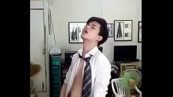 Preview 4 of Xxx Hd Boy Boy Videos - Cute Chinese Twink Strips Down and Cums