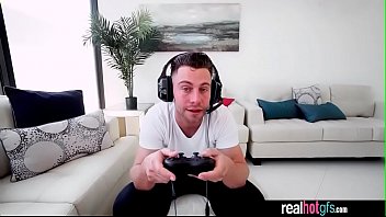 Preview 1 of Dog Animal And Garl - Gamer Girl Fucks and Plays(Miley Cole) 01 clip-12