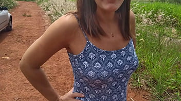 Preview 1 of Saney Leaon - Raquel Exibida se mostrando pelada na beira da Estrada