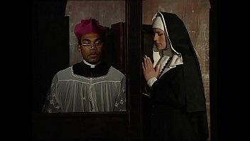 Preview 1 of Mom Help Son Fingering - Dirty nun ass fucked by a black priest in the confessional