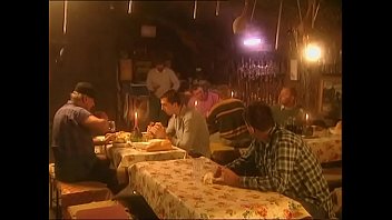 Preview 1 of Fashion Nova Fucking Video - Blonde city girl banged at dinner by a broup of peasants