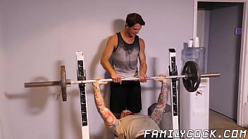 Preview 2 of Sophie Dee Femdom Strapon - Hunky stepdad hammering twinks tight ass after workout