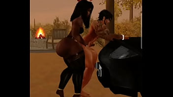 Preview 4 of Asian Latex Lesbians - NEGRA FORTACHONA FOLLA DURO A ESTE MUSCULOSO
