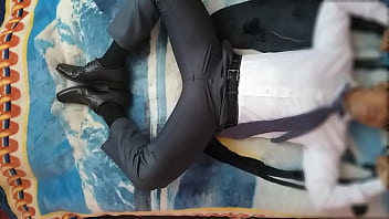 Preview 2 of Young Boy Twink Gay - webcam suited bulge play 03