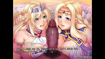 Preview 2 of Dirty Redhead Creampie - Baikoku Ouki-Daraku no Mesu Buta Oyako. Eng,  part1. Princess Fiana and  Queen Emilia blow barbarian King.