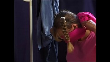 Preview 1 of Hot Dykes Smack Pussy - Sexual anal games with a blindfolded teen