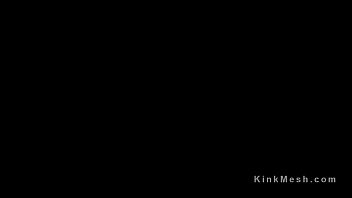 Preview 2 of Kara Feax - Hogtied brunette caned and toyed