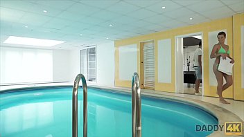 Preview 1 of Asia Big Breast Fuck Film - DADDY4K. Sex with her boyfriend&acute_s father after swimming pool