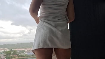 Preview 1 of Twerk Fuck Party - After shower getting hot orgasm near window