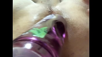 Preview 4 of Tante Didogie - Enjoying My Lube Bottle Going Deep Inside My Boy Pussy