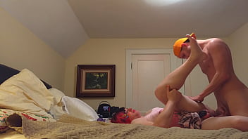 Preview 1 of Natasha Spice - Trans Beauty Fucked Deep in Bedroom
